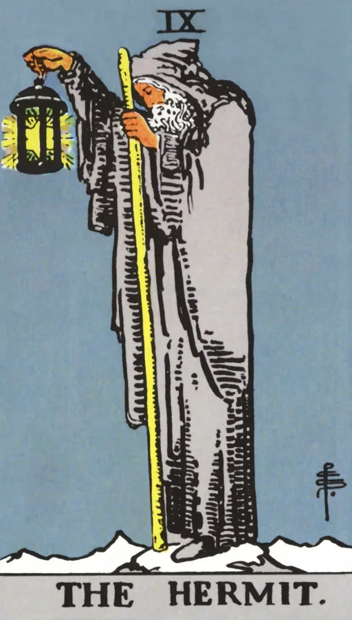 Carta O Eremita, Arcano 9