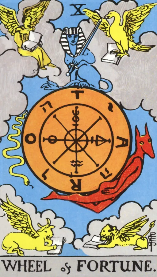 Carta A Roda da Fortuna, Arcano 10